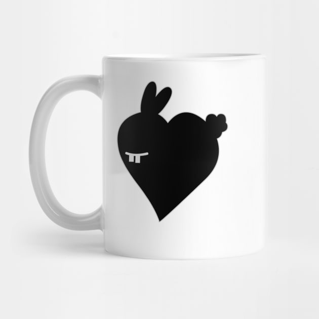 I Love Rabbits - Cute Funny Heart Shaped Bunny by lunalunera